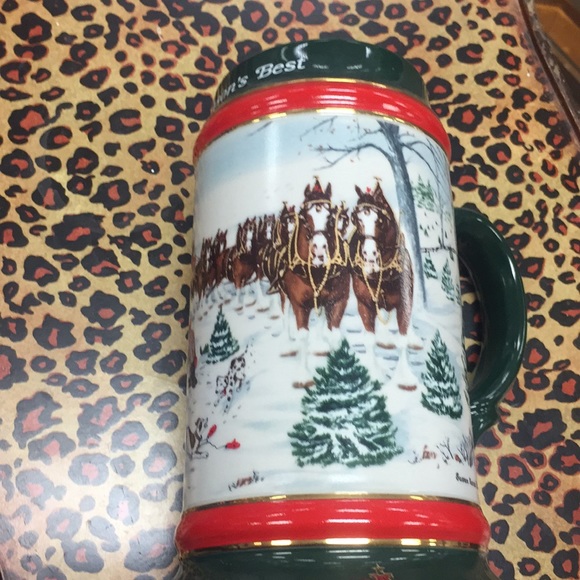 Vintage  1991 Budweiser Christmas Mug - Picture 2 of 4
